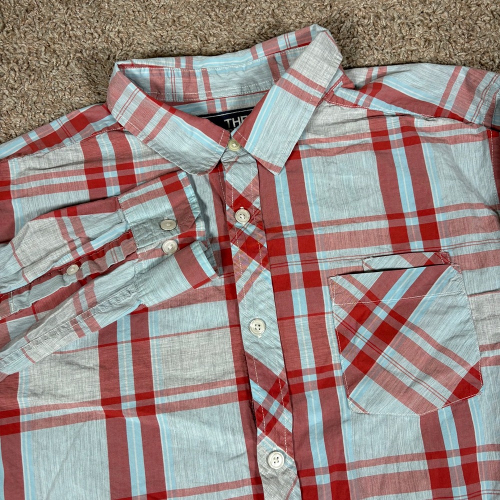 The North Face‎ Plaid Button Up Long Sleeve Casual Shirt Mens XL Outdoor Hiking